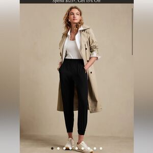 Banana republic allstretch super soft day trip jogger pants black - sz XL